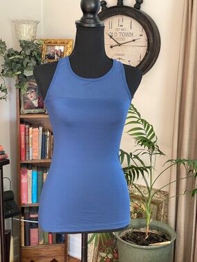90 Degree By Reflex Blue Ribbed Performance Tank